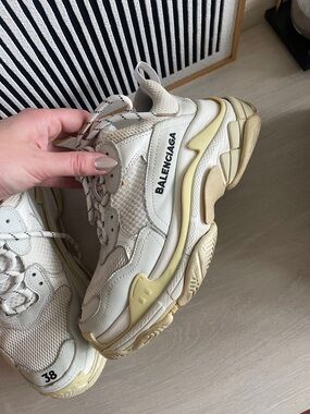 Balenciaga Triple S Chunky Low-Top Sneakers, size 38